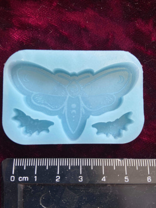 Gothic Moth Bat Silicone Mould Mold Cartoon Shiny Flexible Resin Soap Polymer Clay