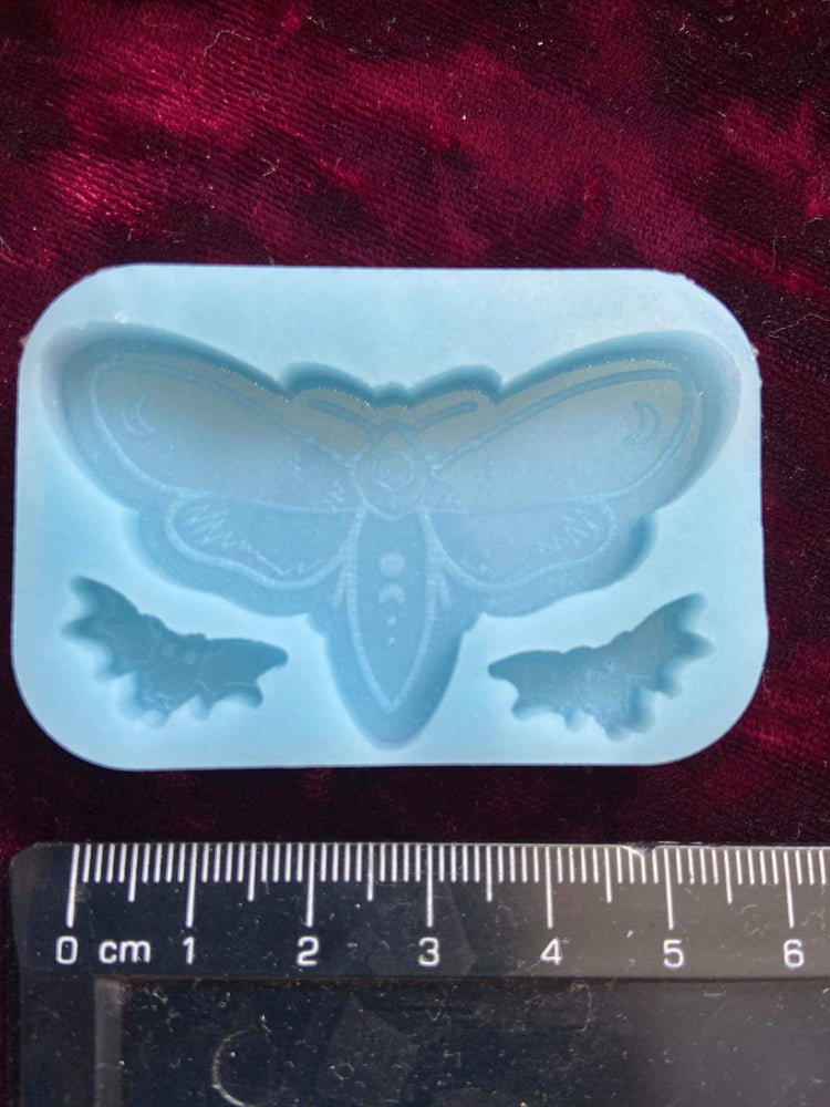 Gothic Moth Bat Silicone Mould Mold Cartoon Shiny Flexible Resin Soap Polymer Clay