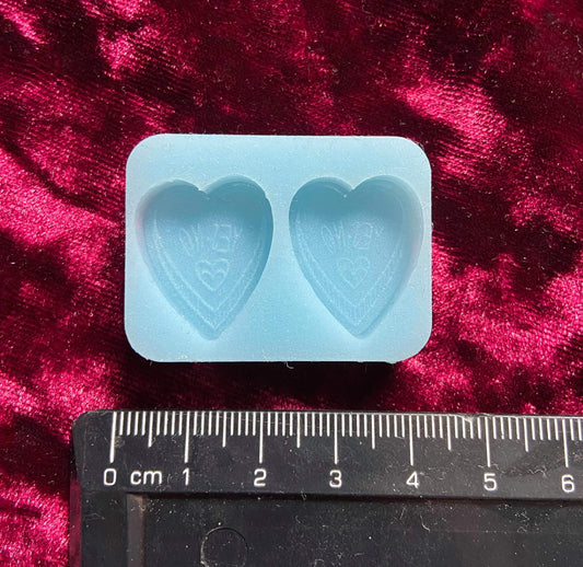 Ouija Planchette Pair Silicone Mould Gothic Earrings Mold Cartoon Shiny Flexible Resin Soap Polymer Clay