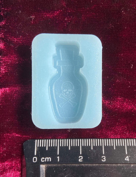 Poison Bottle Silicone Mould Pendant Witch Mold Cartoon Shiny Flexible Resin Soap Polymer Clay