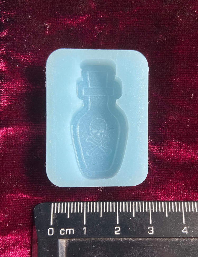 Poison Bottle Silicone Mould Pendant Witch Mold Cartoon Shiny Flexible Resin Soap Polymer Clay