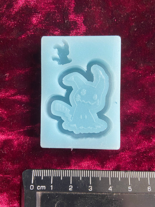 Pokemon Mimikyu Shaker Silicone Mould Keyring Mold Cartoon Kawaii Shiny Flexible Resin Soap Polymer Clay