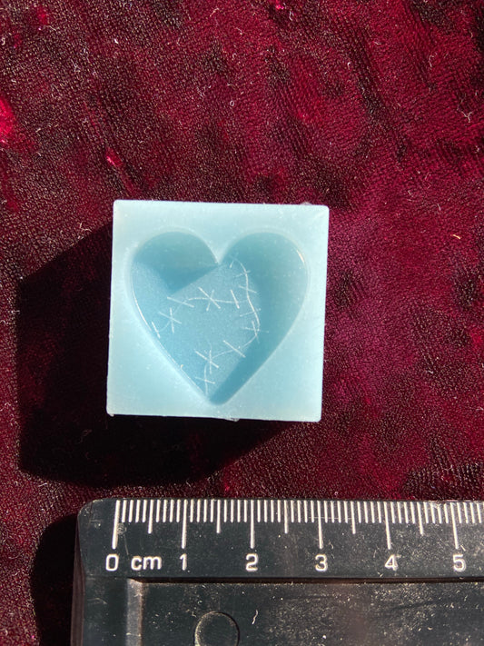 Stitched Heart Silicone Mould Crescent Moon Mold Cartoon Shiny Flexible Resin Soap Polymer Clay