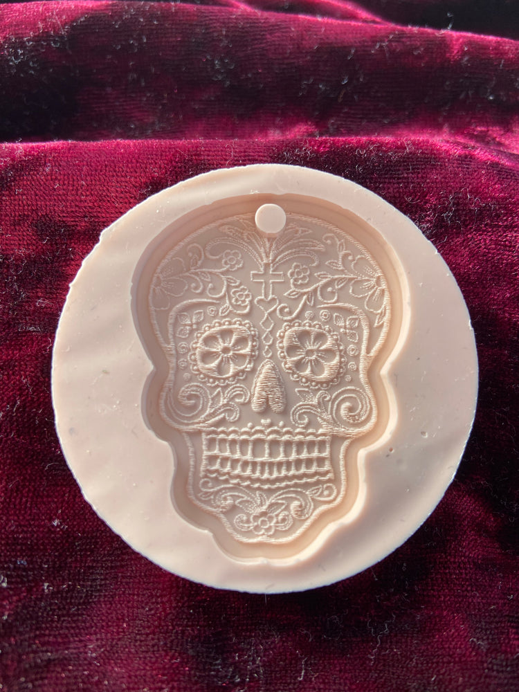 Day Of The Dead Skull Silicone Mould Mold Cartoon Shiny Flexible Resin Soap Polymer Clay