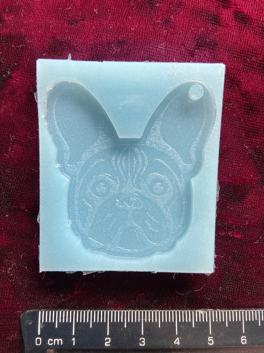 French Bulldog Silicone Mould Dog Puppy Mold Cartoon Flexible Resin Soap Polymer Clay