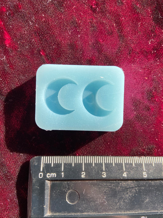 Crescent Moon Silicone Mould Earrings Mold Cartoon Shiny Flexible Resin Soap Polymer Clay