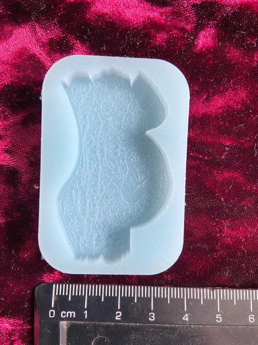 Pregnancy Belly Baby Silicone Mould Keyring Mold Cartoon Kawaii Shiny Flexible Resin Soap Polymer Clay