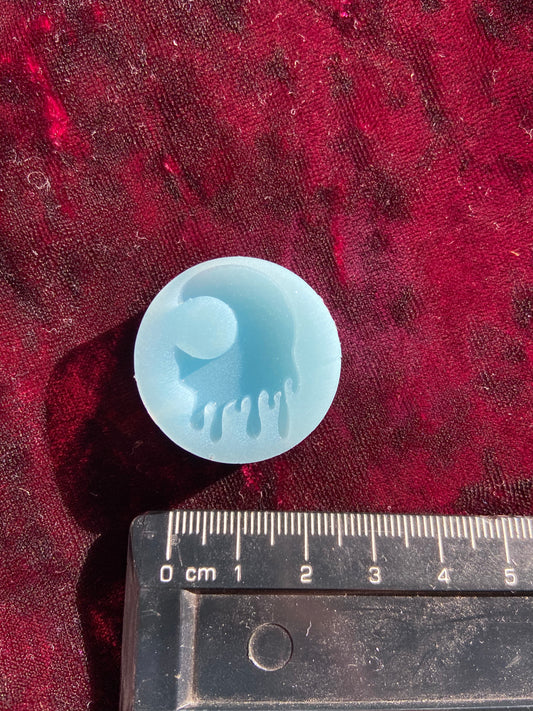 Drippy Moon Silicone Mould Crescent Moon Mold Cartoon Shiny Flexible Resin Soap Polymer Clay