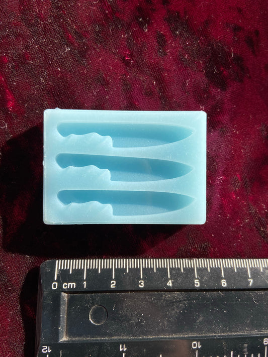 Knife Silicone Mould Mold Cartoon Shiny Flexible Resin Soap Polymer Clay